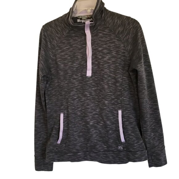 Avalanche Quarter Snap Sweatshirt Thermal Pullover Size Medium in Purple Active - Picture 1 of 10